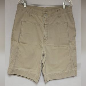 Vintage Levis Shorts Men 34 Khaki Thigh Pocket Skater Y2K Denim‎ 10” 2000